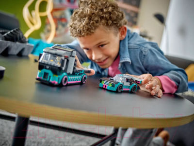 Конструктор Lego City Vehicles Гоночный автомобиль и грузовик-автовоз / 60406 