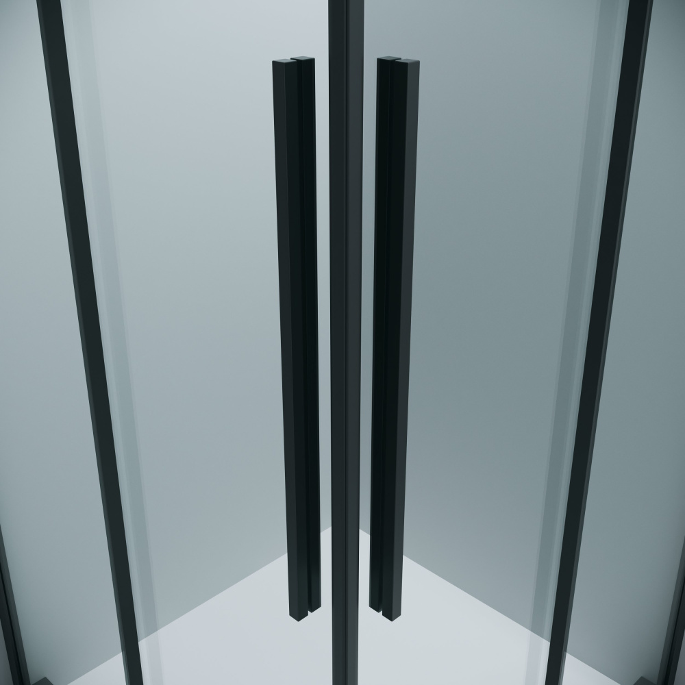 Душевой уголок Grossman Galaxy 80x80x195 / 300.K33.01.8080.21.00 (черный матовый/прозрачное стекло) — фото 3