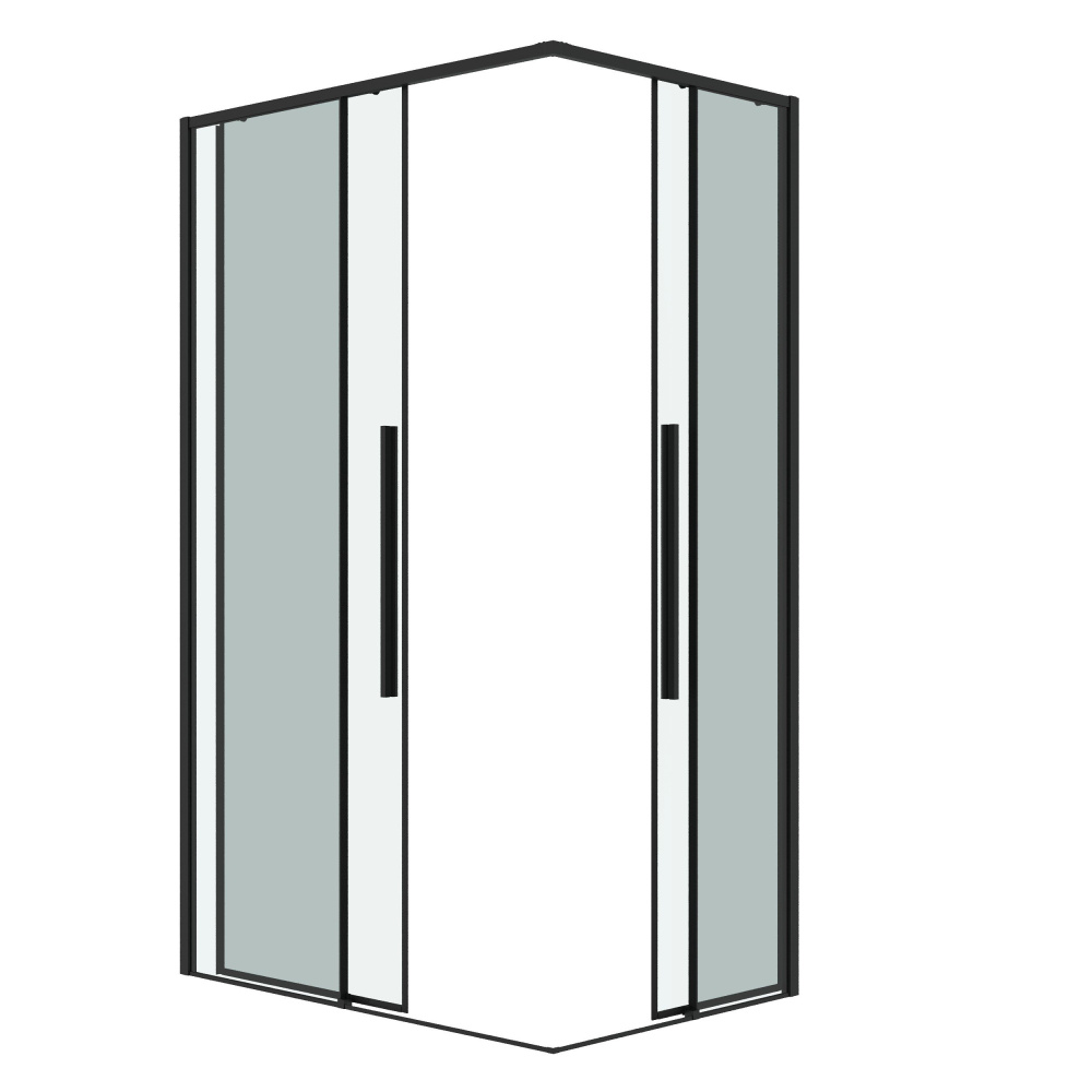 Душевой уголок Grossman Galaxy 80x80x195 / 300.K33.01.8080.21.00 (черный матовый/прозрачное стекло) — фото 2