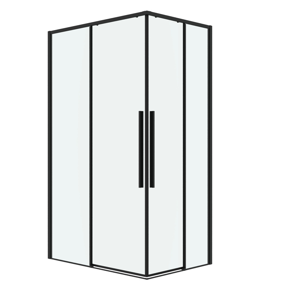 Душевой уголок Grossman Galaxy 80x80x195 / 300.K33.01.8080.21.00 (черный матовый/прозрачное стекло)