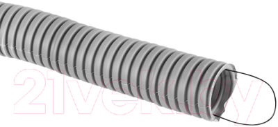 Труба для кабеля EKF Гофрированная ПВХ с протяжкой d32 Plast tg-z-32 (50м, серый)