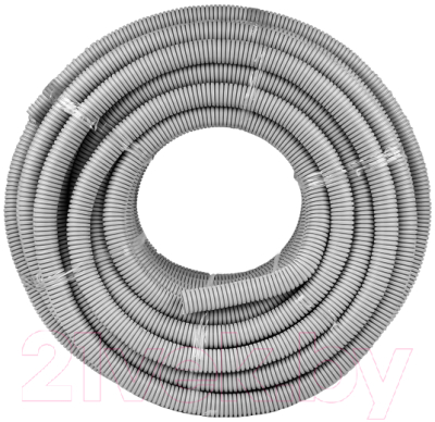 Труба для кабеля EKF Гофрированная ПВХ с протяжкой d32 Plast tg-z-32 (50м, серый)