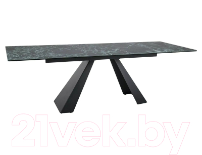 Обеденный стол Signal Salvadore Ceramic 160-240x90 (Verde Alpi морской/черный матовый)