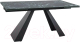 Обеденный стол Signal Salvadore Ceramic 160-240x90 (Verde Alpi морской/черный матовый) - 