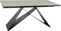 Обеденный стол Signal Westin Ceramic160-240x90 (Diamond Cream кремовый/черный матовый) - 