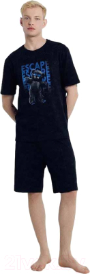Комплект домашней одежды Mark Formelle 591044 (р.100-90-182/188, черная варка)