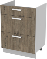 Шкаф-стол кухонный Интерлиния Компо НШ60ВП (дуб веллингтон) - 