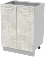 Шкаф-стол кухонный Интерлиния Компо НШ60р-2дв (бетон лайт) - 
