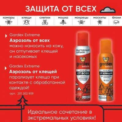 Аэрозоль от насекомых Gardex Extreme 73041 (200мл)