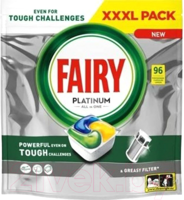 Капсулы для посудомоечных машин Fairy Platinum All in 1 Лимон (96шт)