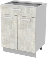 Шкаф-стол кухонный Интерлиния Компо НШ60рш1 (бетон лайт) - 