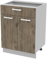 Шкаф-стол кухонный Интерлиния Компо НШ60рш1 (дуб веллингтон) - 