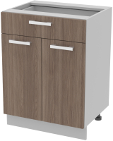 Шкаф-стол кухонный Интерлиния Компо НШ60рш1 (шимо темный) - 