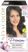 Крем-краска для волос Nevacolor Стойкая Prеmium 6.1 (темно-пепельно-каштановый) - 