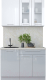 Миниатюра изображения товара Кухонный гарнитур Интерлиния Мила Пластик 1.2 Б (белый глянец/туманный глянец/опал светлый)