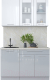 Миниатюра изображения товара Кухонный гарнитур Интерлиния Мила Пластик 1.3 Б (белый глянец/туманный глянец/опал светлый)