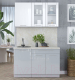Миниатюра изображения товара Кухонный гарнитур Интерлиния Мила Пластик 1.3 Б (белый глянец/туманный глянец/опал светлый)