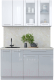Миниатюра изображения товара Кухонный гарнитур Интерлиния Мила Пластик 1.4 Б (белый глянец/туманный глянец/опал светлый)