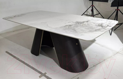 Обеденный стол M-City Selta 200 / 632M05550 (белый мрамор CA071/дуб золотой)