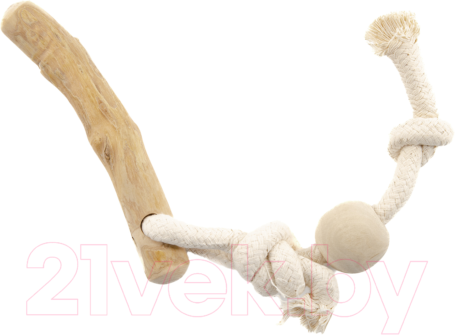 Игрушка для собак Coffee Wood Кофейная палка для перетягивания с шариком / TUGSTICK/CW-S — фото 3
