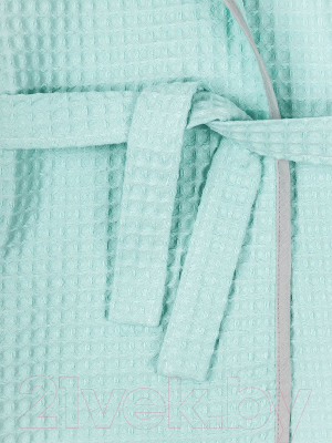 Халат детский Amarobaby Waffle с капюшоном / AB-OD22-WAF2502/32-134  (мятный, р.134-140)