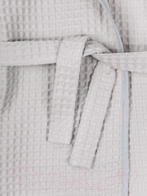 Халат детский Amarobaby Waffle с капюшоном / AB-OD22-WAF2502/11-134  (серый, р.134-140)