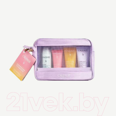 Набор косметики для лица и тела Caudalie Travel Essentials Set Крем+Мусс д/умывания+Гель д/д+Лосьон д/т (15мл+50мл+30мл+30мл)