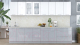 Миниатюра изображения товара Кухонный гарнитур Интерлиния Мила Пластик 3.2 Б (белый глянец/туманный глянец/опал светлый)