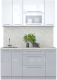 Миниатюра изображения товара Кухонный гарнитур Interline Мила Пластик 1.5 В (белый глянец/туманный глянец/опал светлый)