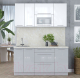 Миниатюра изображения товара Кухонный гарнитур Интерлиния Мила Пластик 1.6 В (белый глянец/туманный глянец/опал светлый)