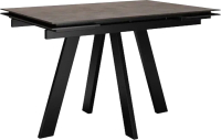 Обеденный стол DikLine DM120  (хромикс бронза/опоры черные) - 