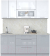 Миниатюра изображения товара Кухонный гарнитур Интерлиния Мила Пластик 1.9 В (белый глянец/туманный глянец/опал светлый)