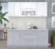 Миниатюра изображения товара Кухонный гарнитур Интерлиния Мила Пластик 1.9 В (белый глянец/туманный глянец/опал светлый)