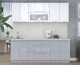 Миниатюра изображения товара Кухонный гарнитур Интерлиния Мила Пластик 2.1 В (белый глянец/туманный глянец/опал светлый)