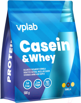 Протеин Vplab Casein & Whey (500г, ваниль)