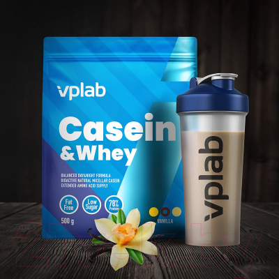 Протеин Vplab Casein & Whey (500г, ваниль)