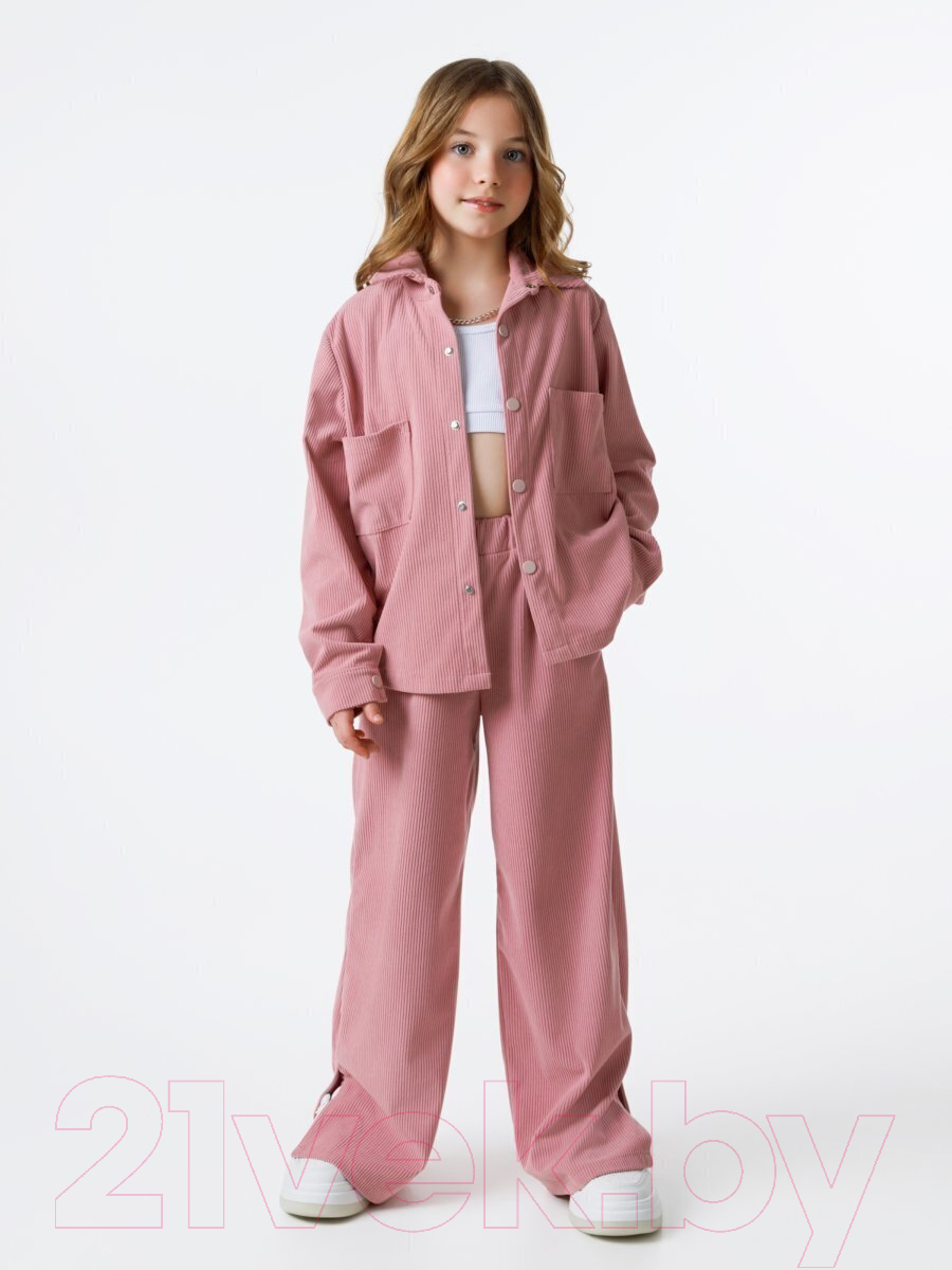 Рубашка детская Amarobaby Velvet / AB-OD23-V33/06-122 (розовый, р.122) — фото 6