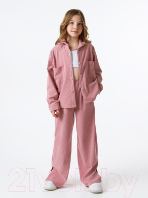 Рубашка детская Amarobaby Velvet / AB-OD23-V33/06-128  (розовый, р.128)