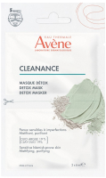 Набор масок для лица Avene Eau Thermale Cleanance Для глубокого очищения (2x6мл) - 