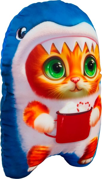 Подушка декоративная Leader Toys Кот Голубая акула / МТ30040
