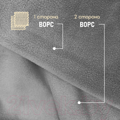 Ткань для творчества Sentex Флис двухсторонний 50x50 (серый)