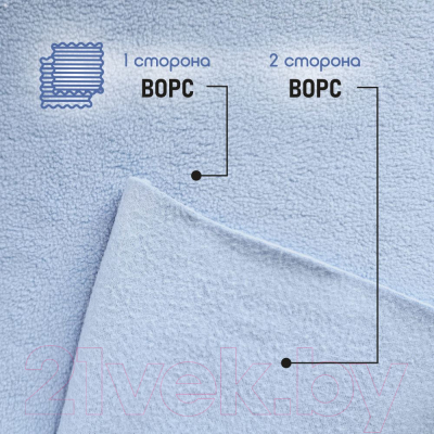 Ткань для творчества Sentex Флис двухсторонний 50x50 (голубой)