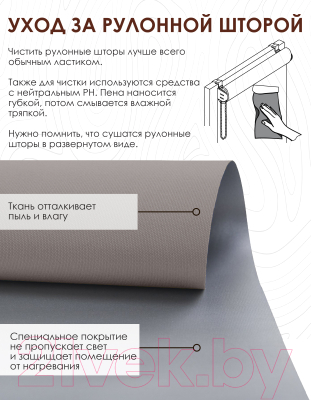 Рулонная штора Эскар Blackout 83x160 / 76910831601 (нюдовый)