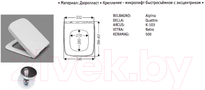 Сиденье для унитаза Haro Quad 535107