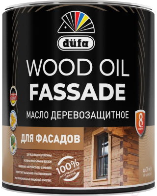 Масло для древесины Dufa Wood Oil Fassade (900мл, серый)