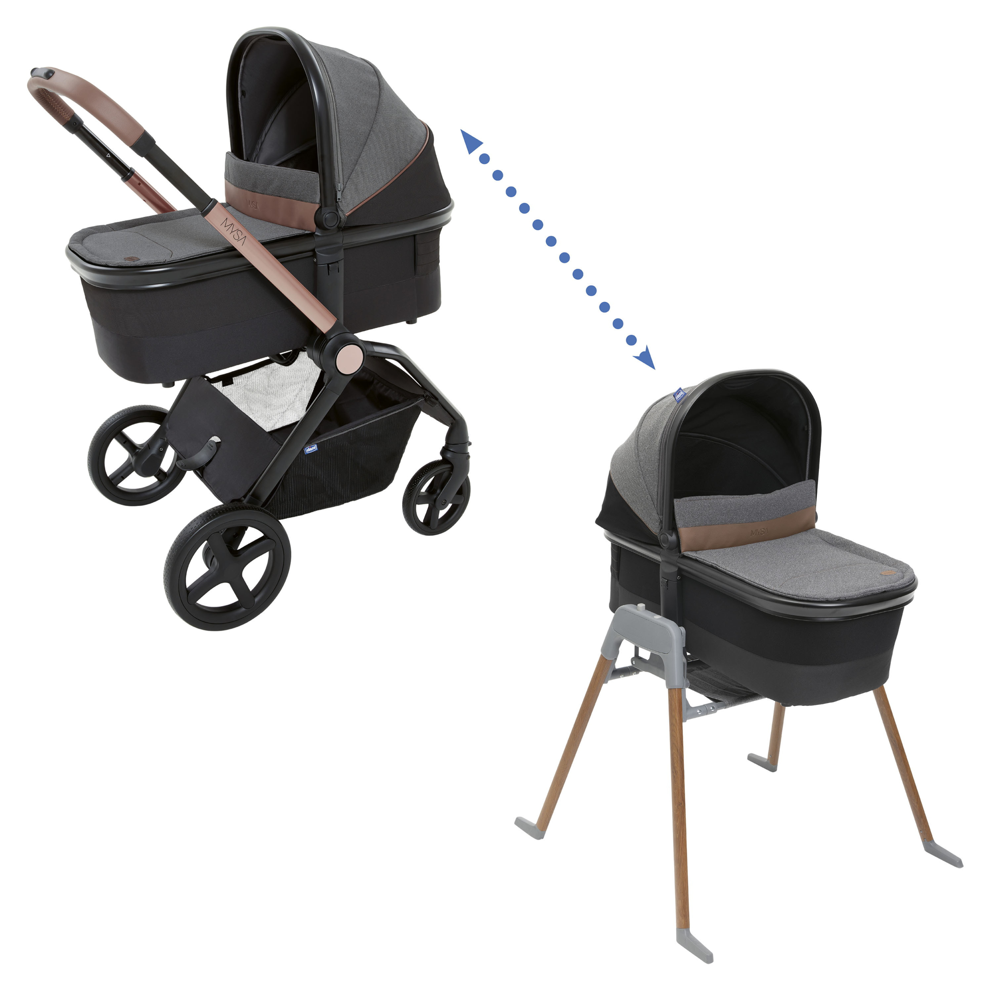 Подставка для люльки от коляски Chicco Lullaglide Stand Natural / 07087126390000