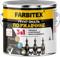 Грунт-эмаль Farbitex По ржавчине 3в1 (2.7кг, серый) - 