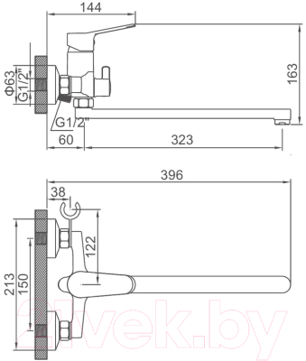 Изображение товара Смеситель Ledeme L2261B (черный)