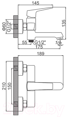 Смеситель Ledeme 3181B (черный)