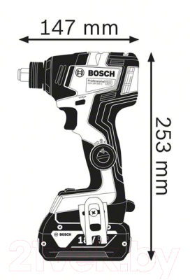 Профессиональный гайковерт Bosch GDX 18V-200 C Professional (0.601.9G4.204)
